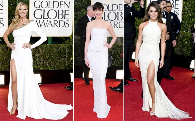 Heidi Klum, Anne Hathaway, Lea Michele, golden globe 2013, globurile de aur 2013, mauvert, covor rosu, red carpet, top vedete